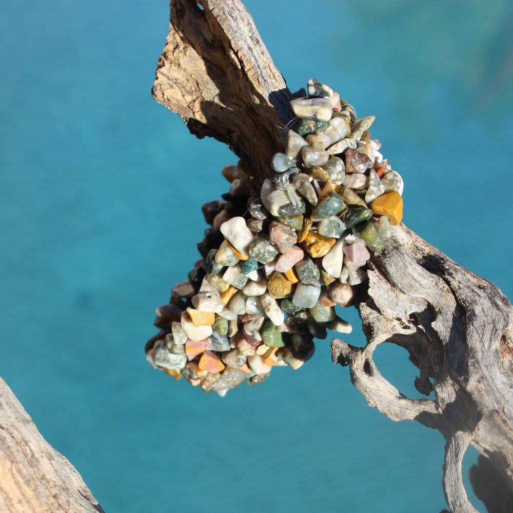 The Cleopatra Collection/ Ocean Jasper Stretchy Bracelet